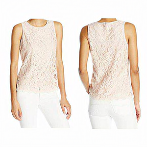 Sold! Adrianna Papell Blush Pink Sleeveless Lace Blouse M